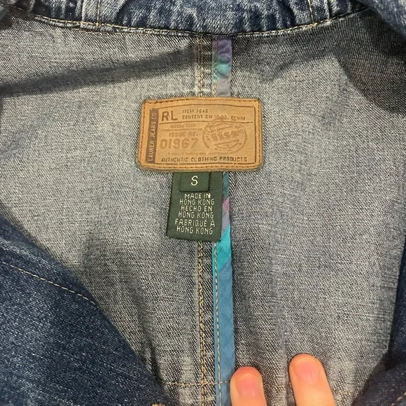 Ralph Lauren toggle denim jacket in size small vintage - Picture 3 of 7